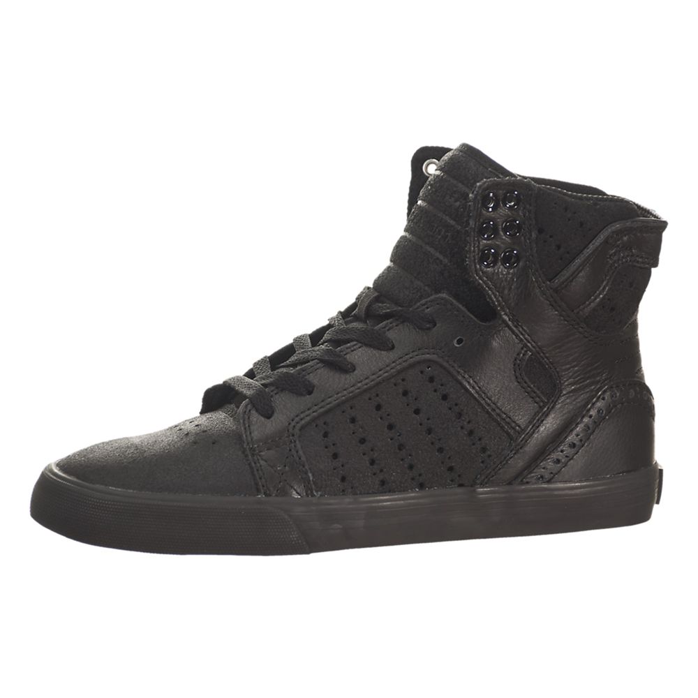 Baskets Montantes Supra SkyTop Noir Black/Brogue-Black Femme | UZV-23668084